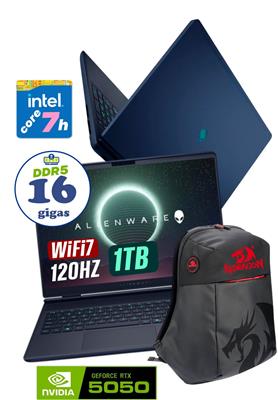 NOTEBOOK DELL ALIENWARE 16 PLUS FHD+ C7 240 RTX5050 16GB D5 512GB W11 US + MOCHILA
